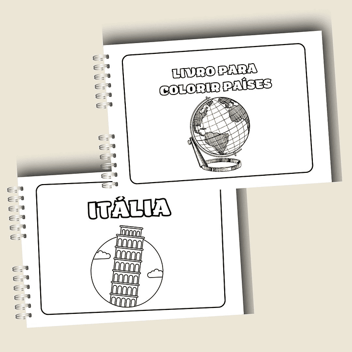 Arquivo Livro para Colorir (A5) Países 2