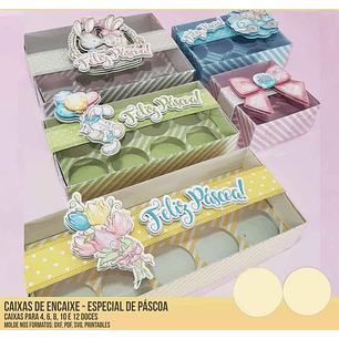 Arquivo Páscoa Caixas Encaixe Doces