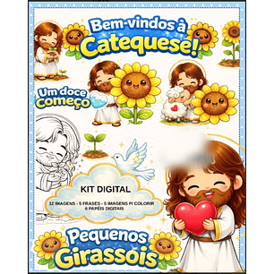 Kit Digital Catequese Pequenos Girassóis 