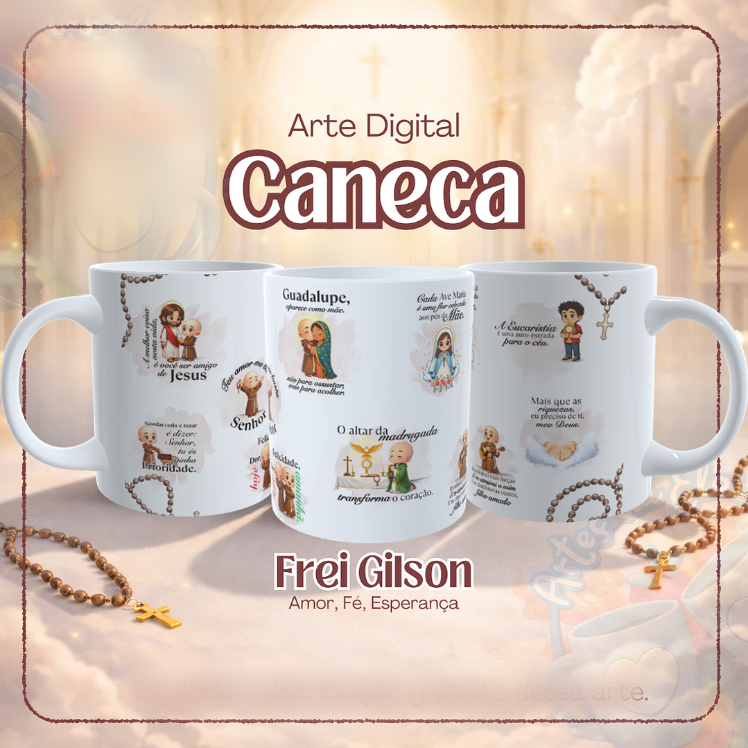 Arquivo Caneca Frei Gilson 20 - Amor, Fé e Esperança 1