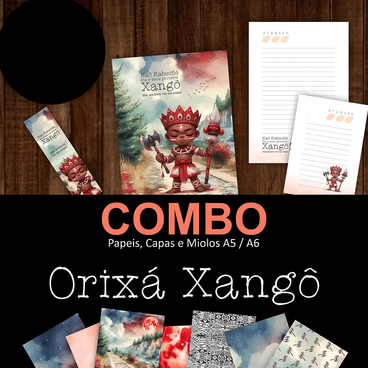 Arquivo Combo Encadernação Orixá Xangô + Orixás e Cia 1
