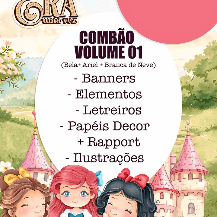 Kit Digital Era Uma Vez Princesas  1