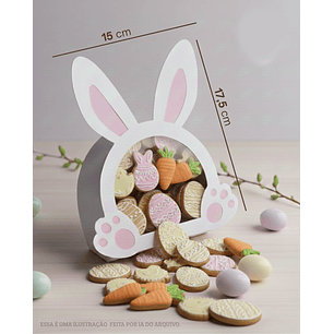 Arquivo Páscoa Caixa Visor Coelho