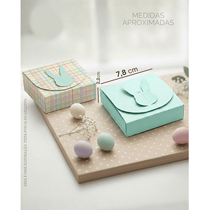 Arquivo Páscoa Caixinha Quadrada Coelho