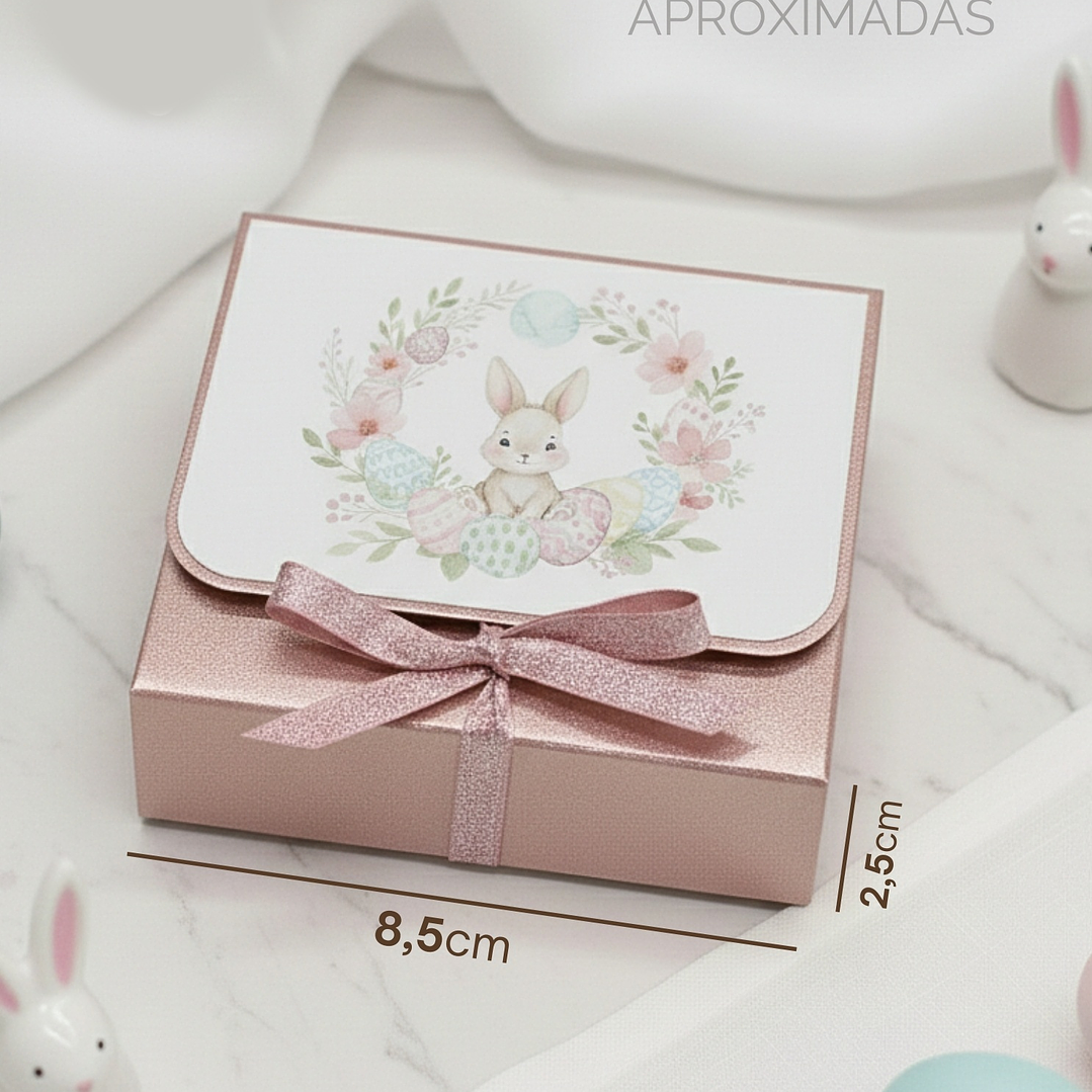 Arquivo Páscoa Caixa Quadrada Rosa 1