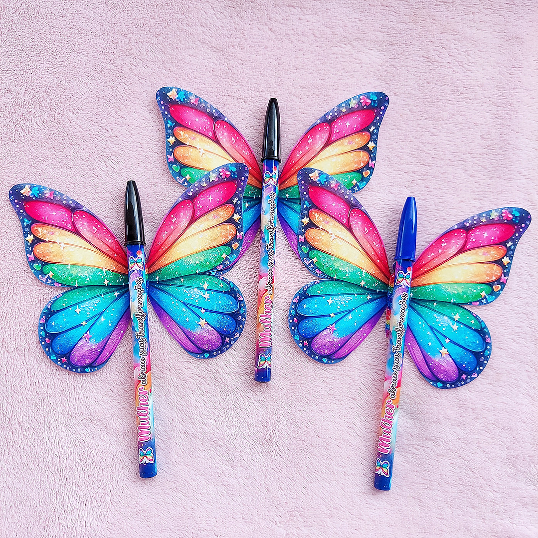 Arquivo Dia da Mulher Tag Caneta Borboleta 1