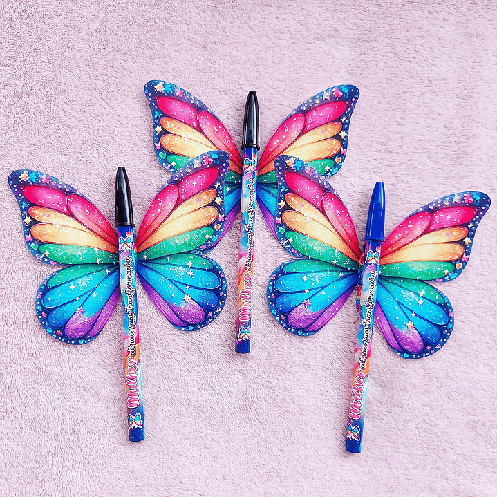 Arquivo Dia da Mulher Tag Caneta Borboleta 1