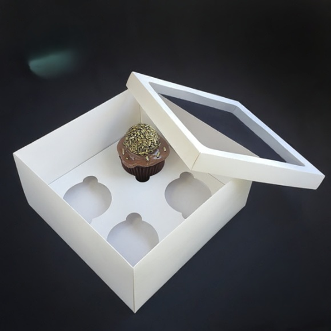 Arquivo Molde Caixa 4 Cupcakes  1