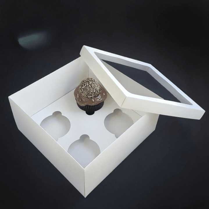 Arquivo Molde Caixa 4 Cupcakes  1