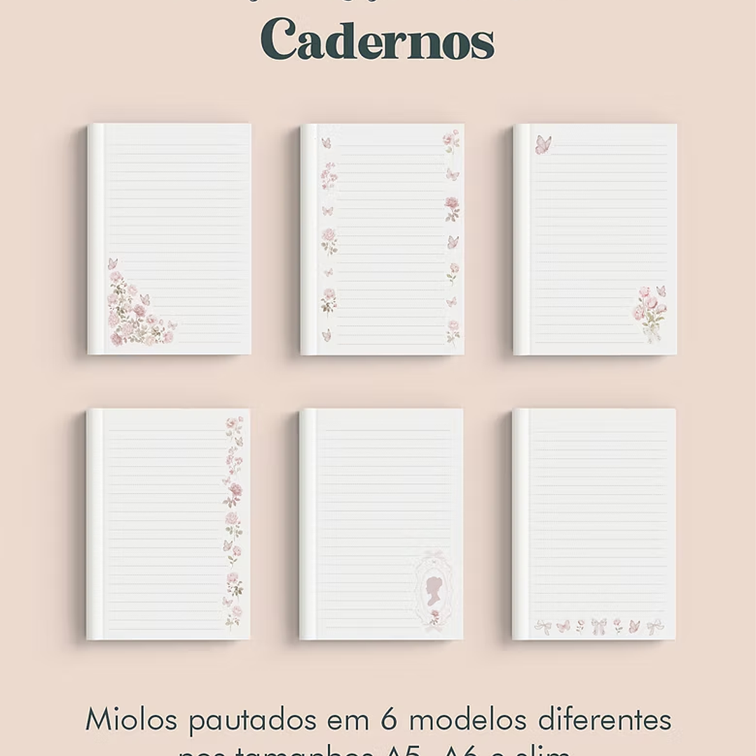 Arquivo Cadernos Coleção Laços & Rosas Costura  1