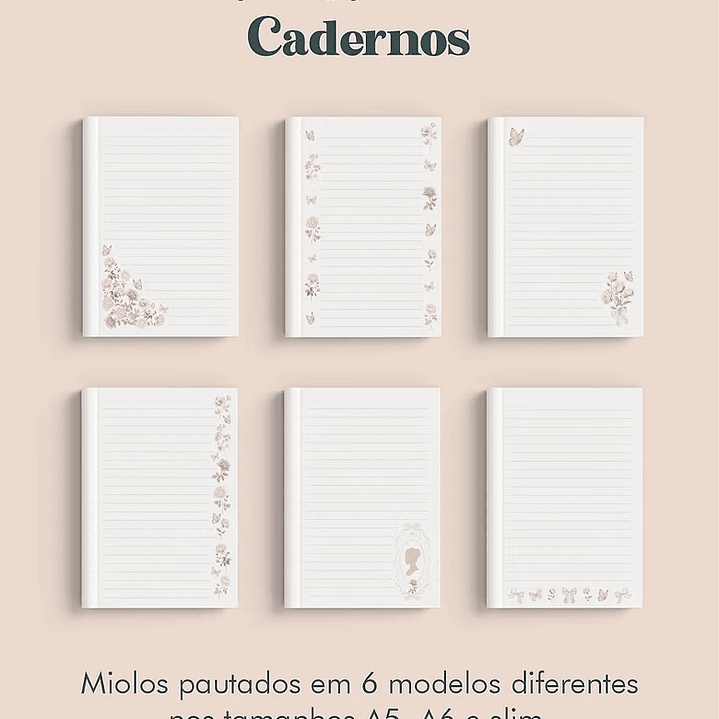 Arquivo Cadernos Coleção Laços & Rosas Costura  1