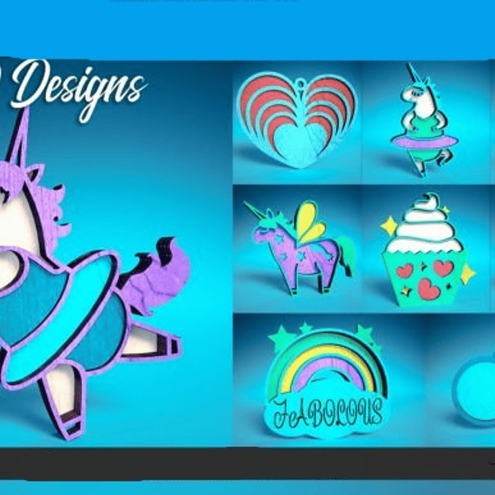 Arquivo de Corte Unicornio em Camadas  1