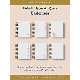 Arquivo Cadernos Coleção Laços & Rosas Wire - O 