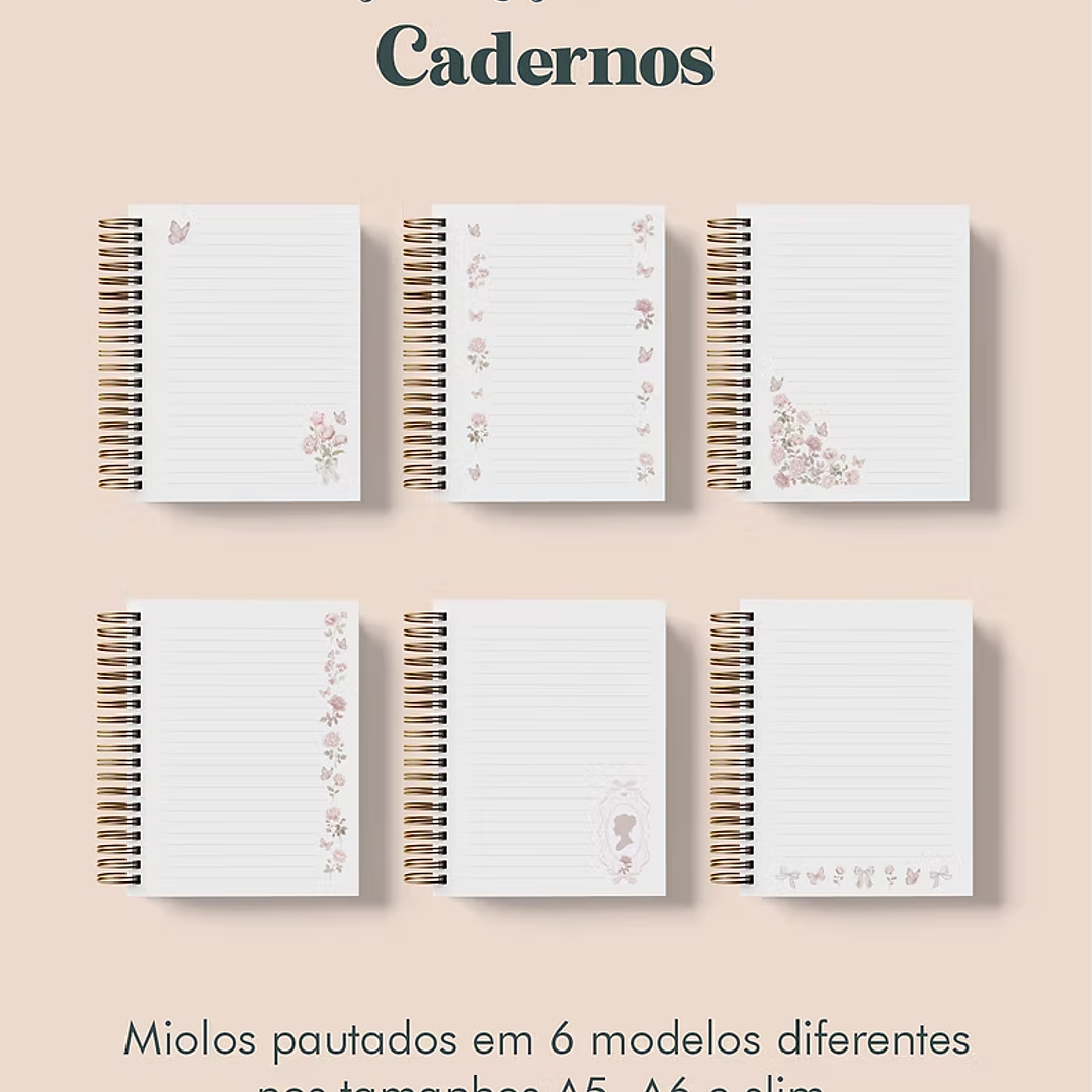 Arquivo Cadernos Coleção Laços & Rosas Wire - O  1