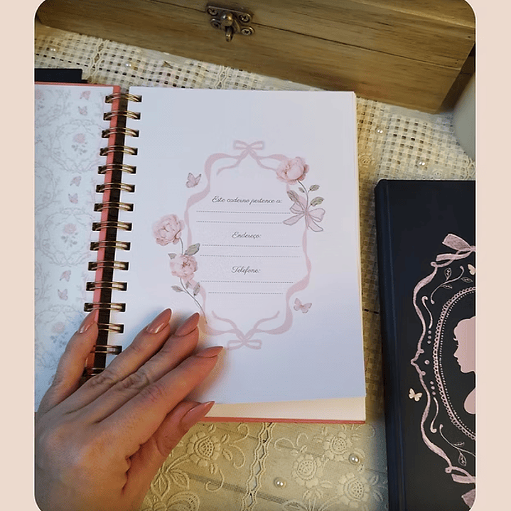 Arquivo Cadernos Coleção Laços & Rosas Wire - O  6