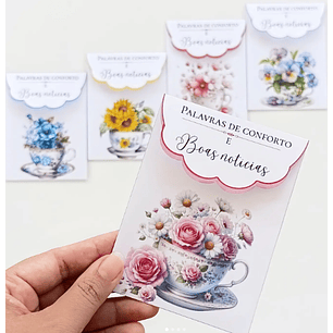 Arquivo Envelope Xícara Floral 