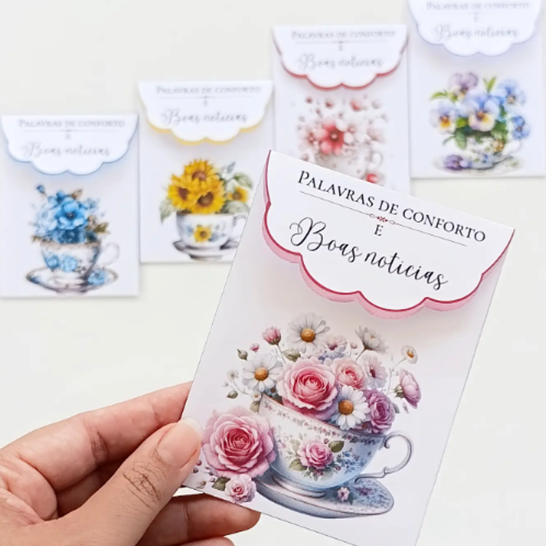 Arquivo Envelope Xícara Floral  1