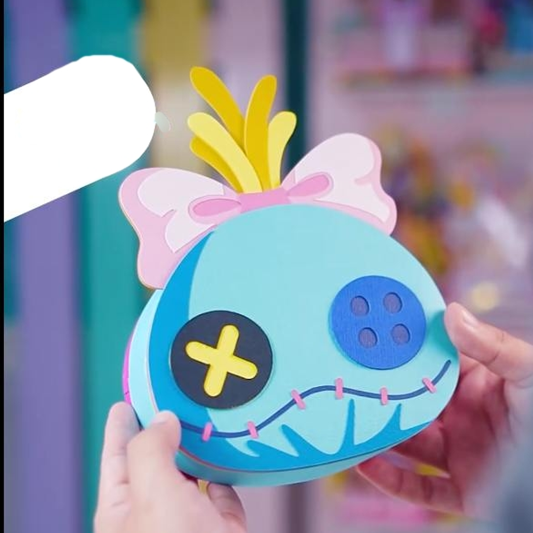 Arquivo de Corte Caixa Cabeça Boneca Stitchi 1