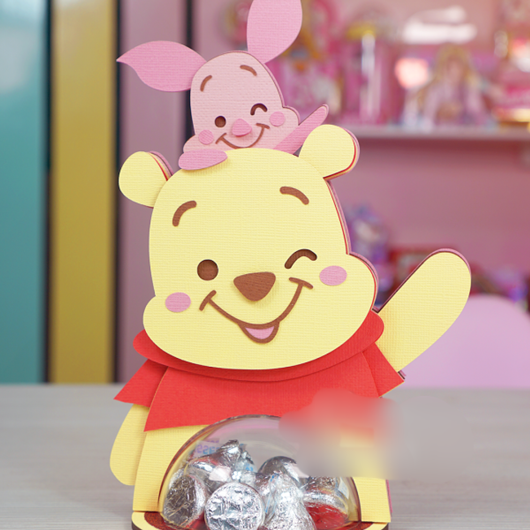 Arquivo de Corte Suporte Para Bola Acrilica Ursinho Pooh  1