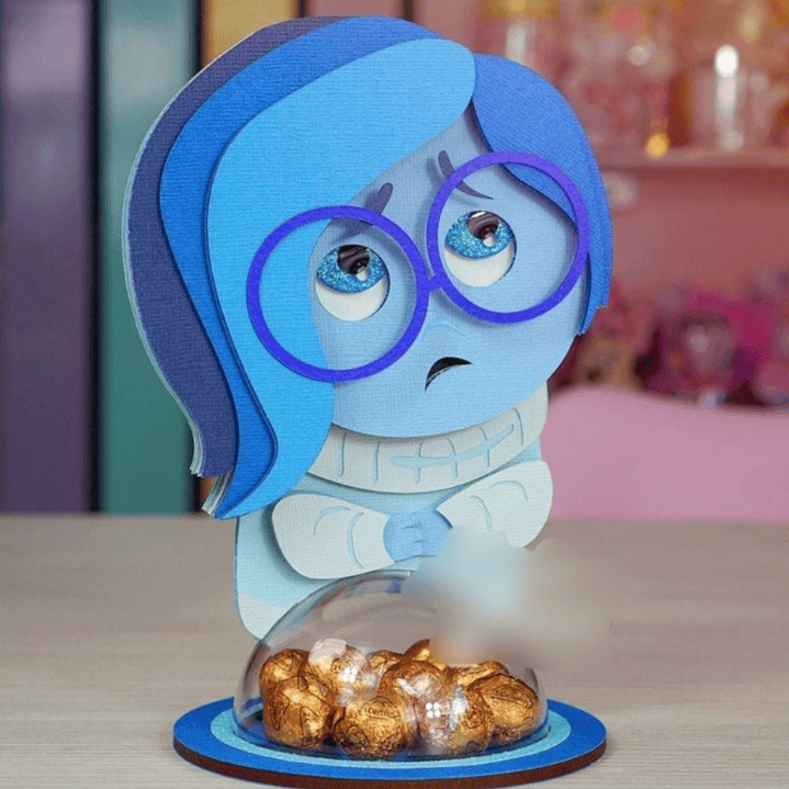 Arquivo de Corte Porta Doces Divertidamente Triste  1