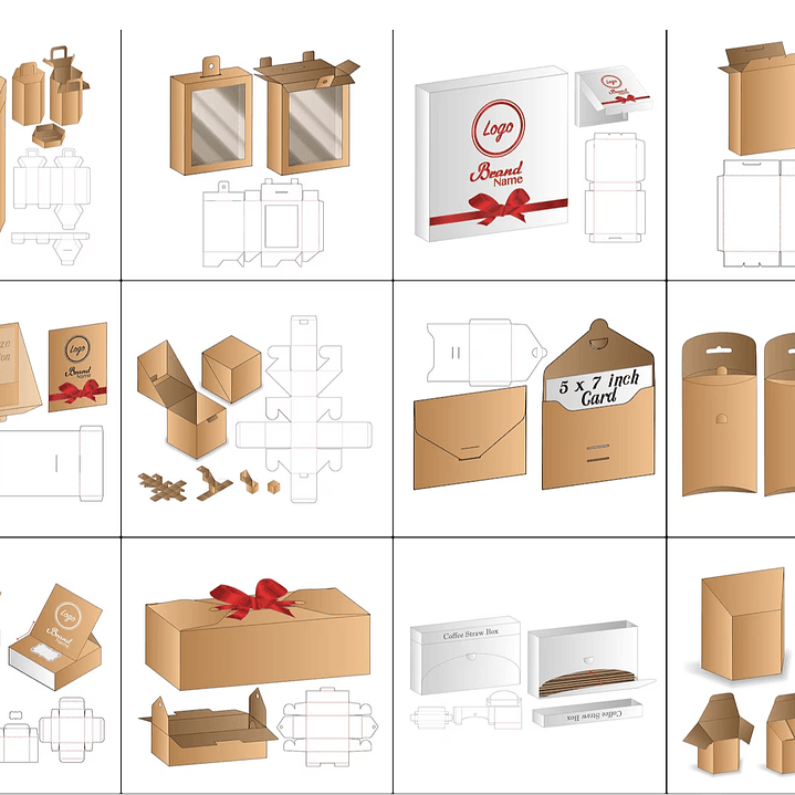 Arquivo de Corte Caixa Embalagens De Presente  1