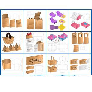 Arquivo de Corte Pacote Caixa Embalagem 