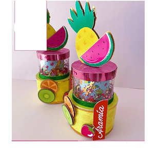 Arquivo de Corte Caixa Cilindro Duplo 