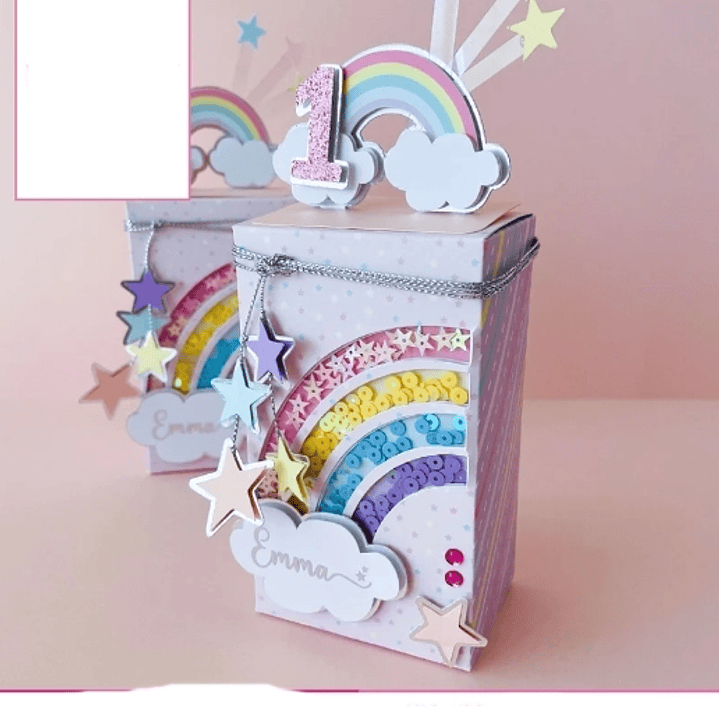 Arquivo de Corte Caixa Agitador Arco-Íris 1