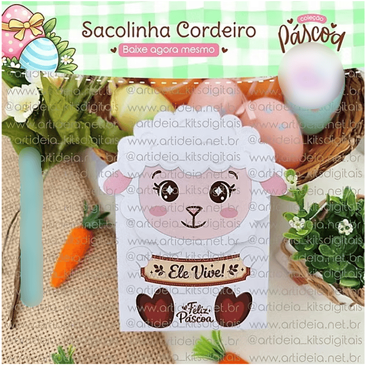 Arquivo Páscoa Sacolinha Cordeiro 1