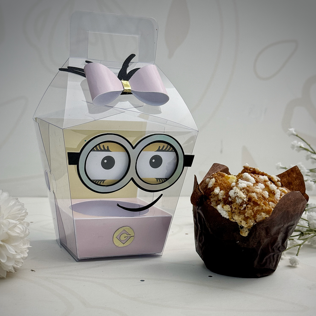 Arquivo de Corte Caixa Cupcake Minions 1