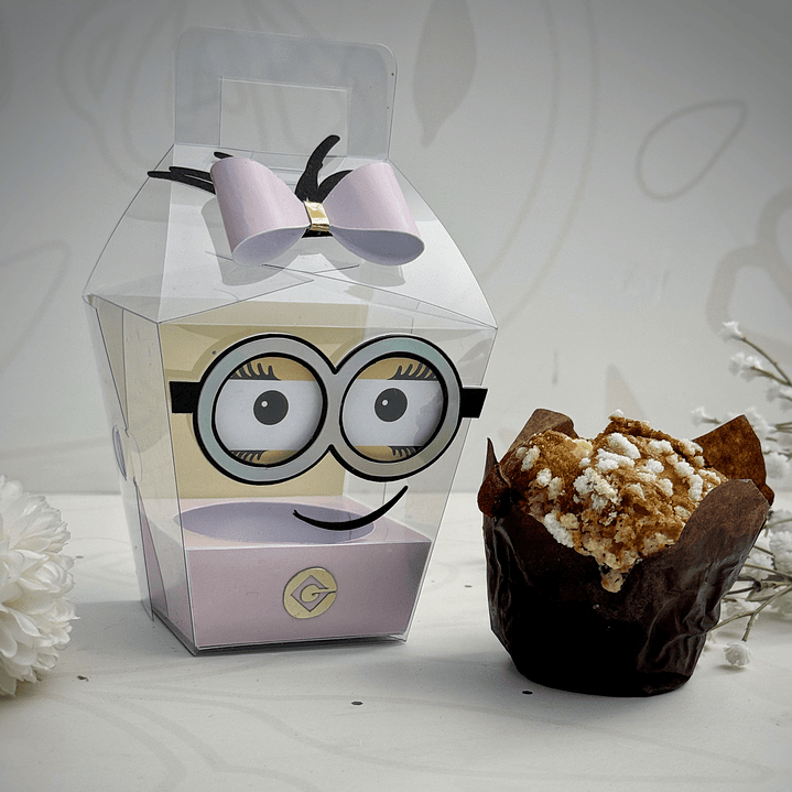 Arquivo de Corte Caixa Cupcake Minions 1