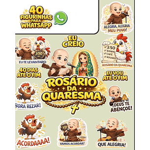 Kit Digital Figurinhas Frei Gilson Rosário da Quaresma 