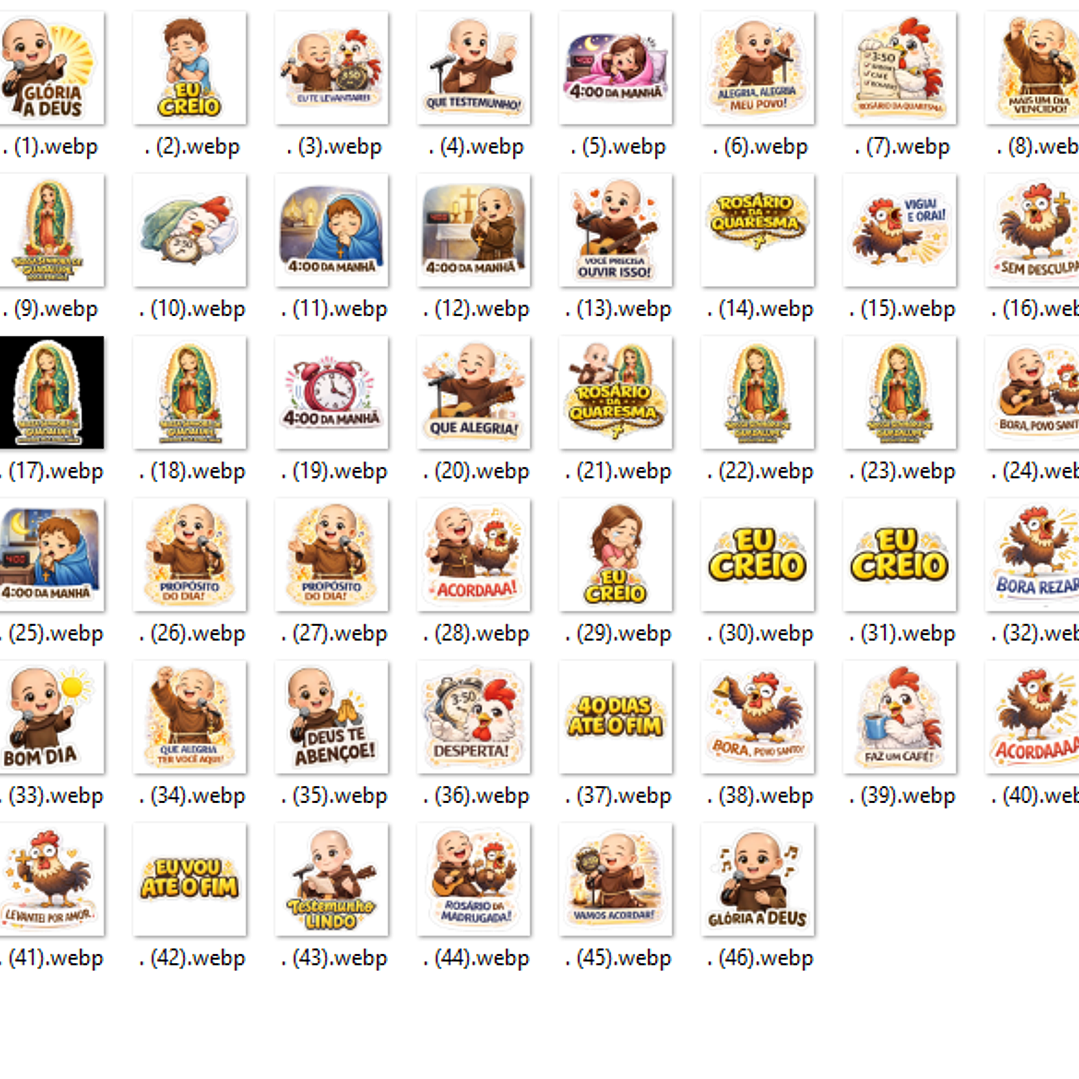 Kit Digital Figurinhas Frei Gilson Rosário da Quaresma  2