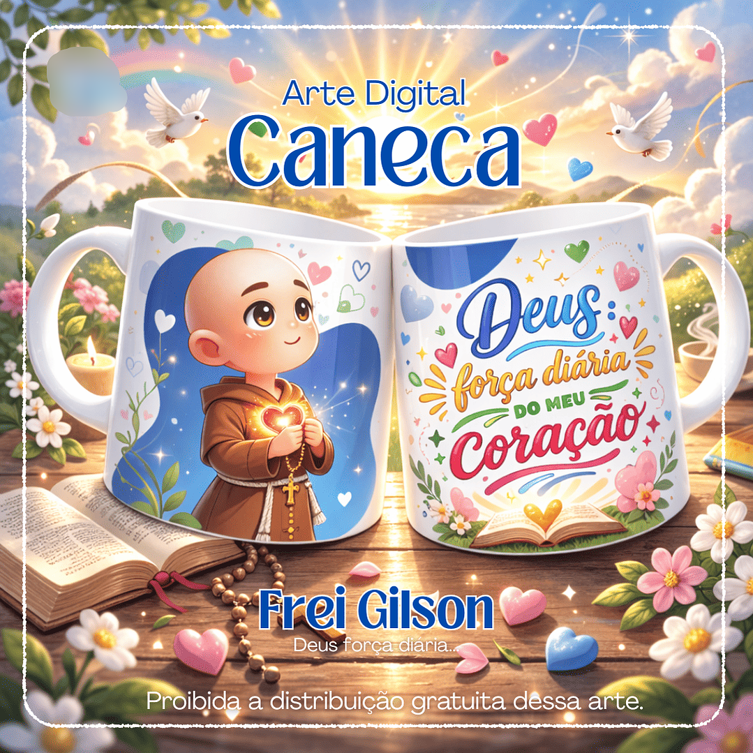 Arquivo Caneca Frei Gilson 26 Deus Força Diária  1