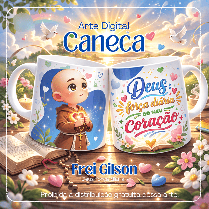 Arquivo Caneca Frei Gilson 26 Deus Força Diária  1