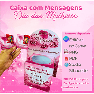 Arquivo Dia da Mulher Caixa com Mensagens