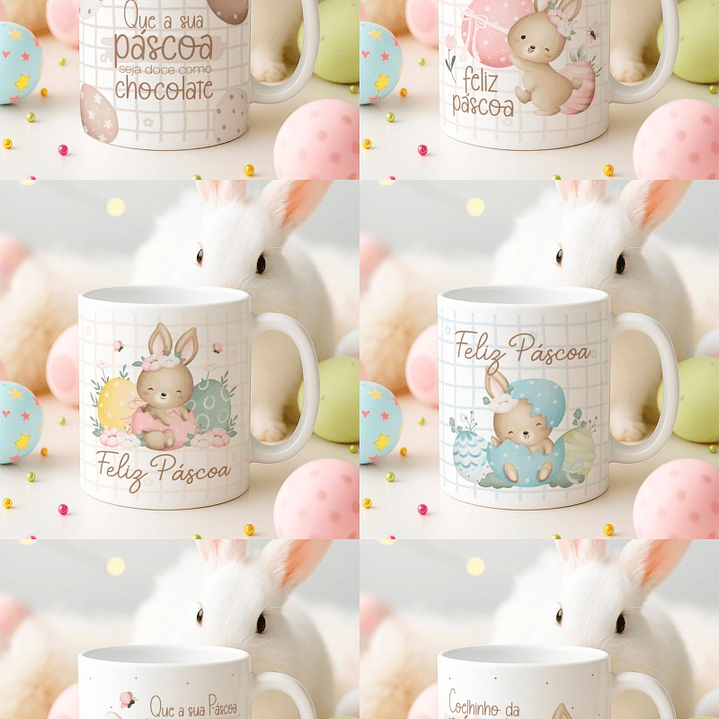 Arquivo Páscoa Pack de Canecas Coelhinhos 2026 1