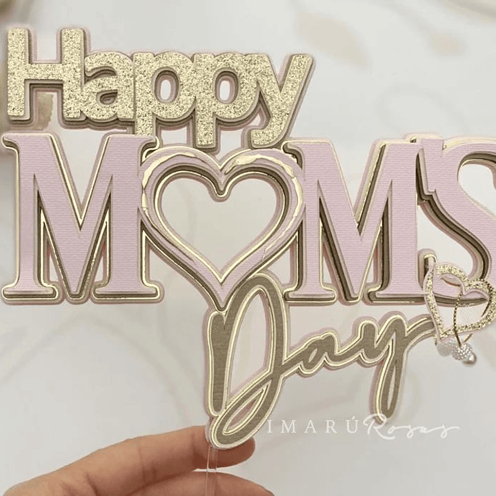 Arquivo de Corte Topo de Bolo  Aniversario Mamãe 1