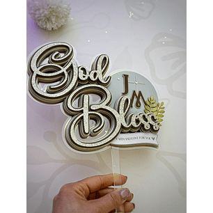 Arquivo de Corte Topo de Bolo Deus Abençoe 