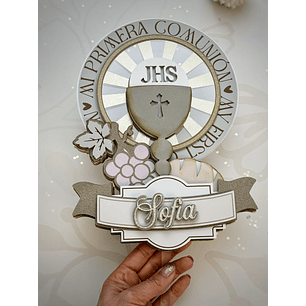 Arquivo de Corte Topo de Bolo Primeira Comunhão 