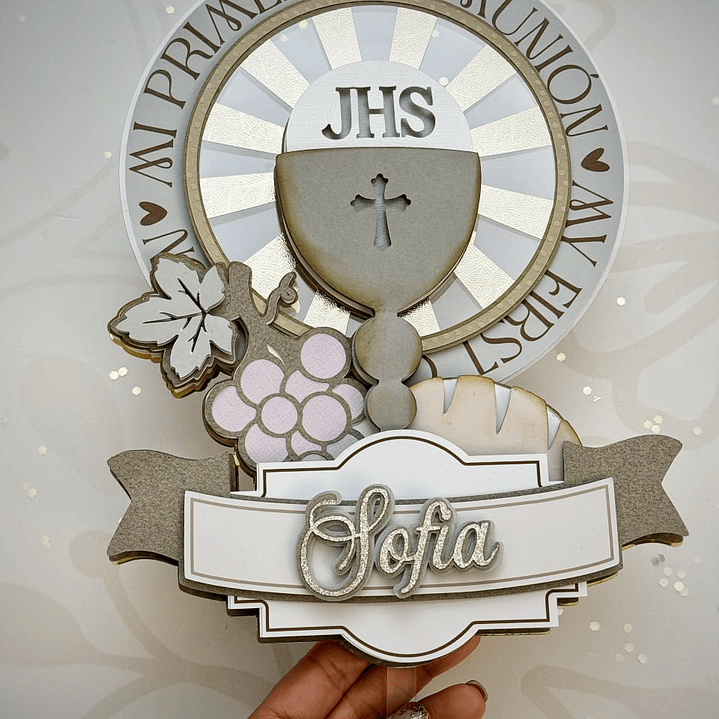 Arquivo de Corte Topo de Bolo Primeira Comunhão  1