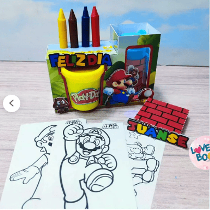 Arquivo de Corte Caixa para Massinha de Modelar Mario Bros 1