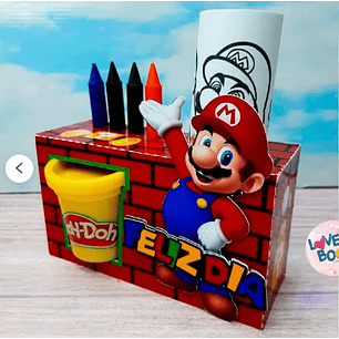 Arquivo de Corte Caixa Pintura Mario Bros