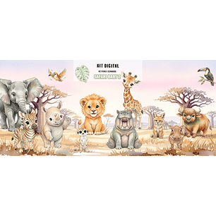 Kit Digital Safari Baby 