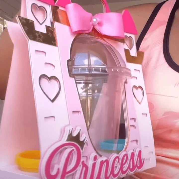 Arquivo de Corte Porta Bolha Castelo Princesas 1