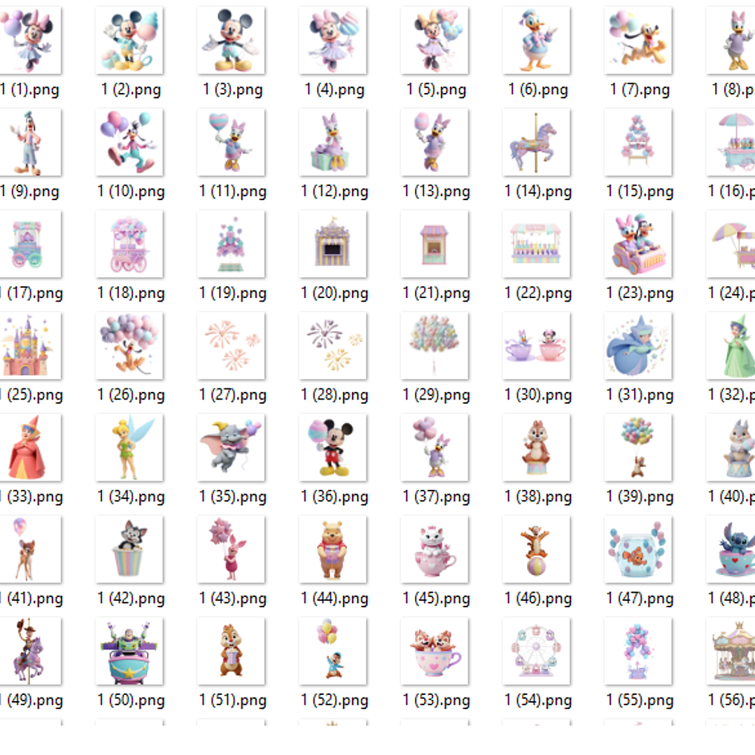 Kit Digital Disney Parque Candy  2