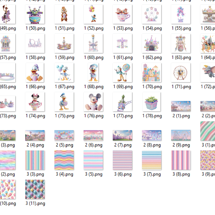 Kit Digital Disney Parque Candy  3