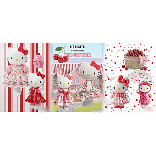 Kit Digital Hello Kitty Cereja 