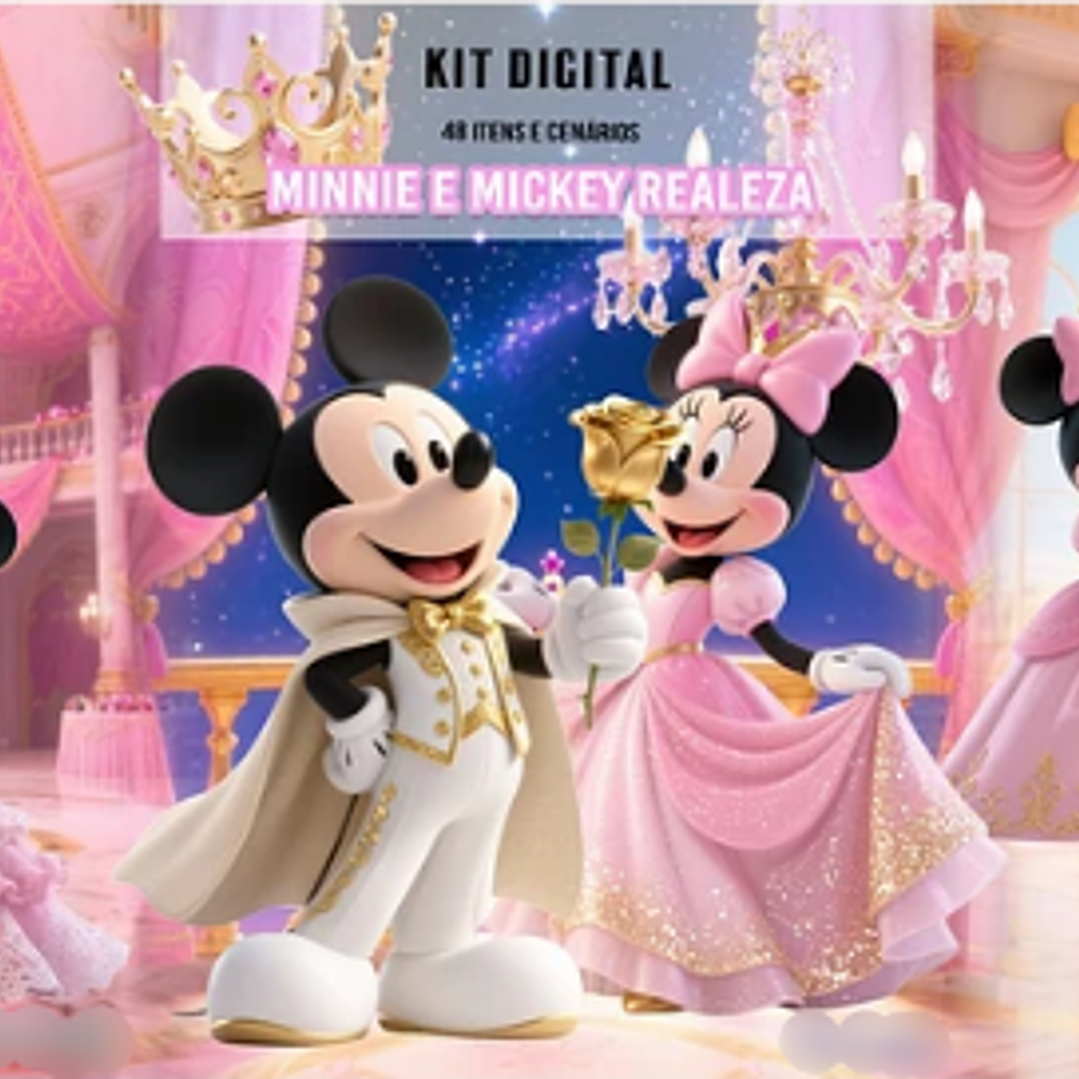 Kit Digital Mickey e Minnie Realeza  1