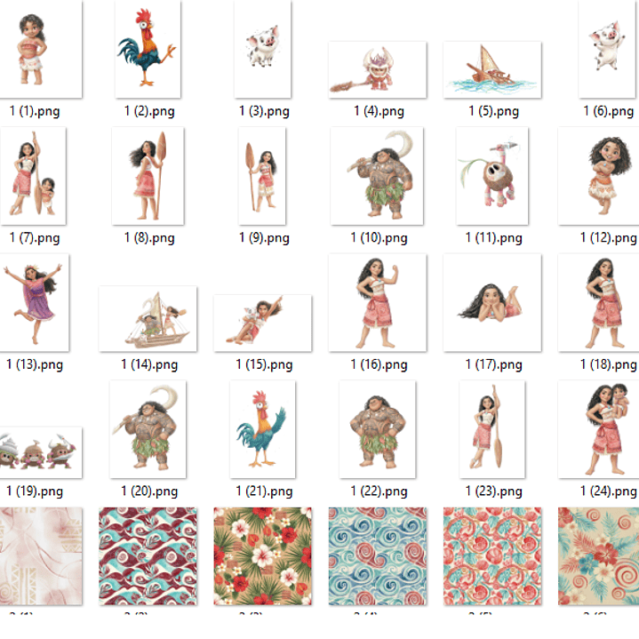 Kit Digital Moana 2 Aquarela  2